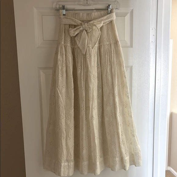 The GREAT- The Highland Skirt-Elegant Cream Lace Skirt -0-...
